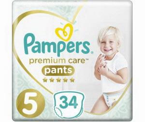 Подгузники-трусики Pampers Premium Care Pants 12-17кг (размер 5) N 34
