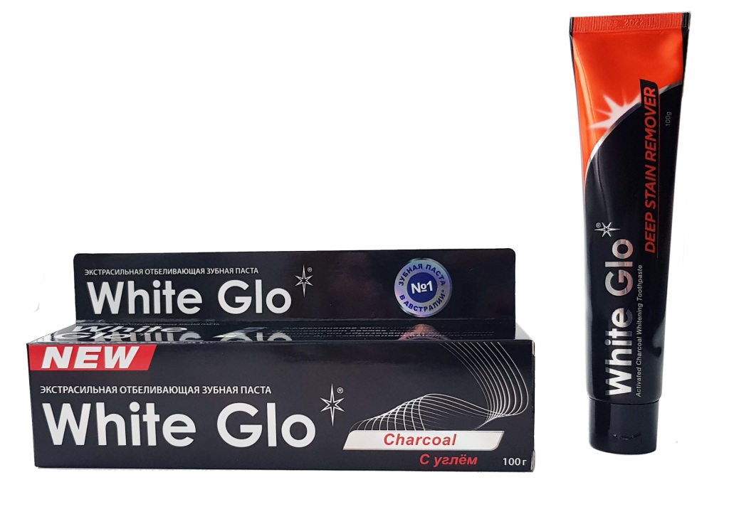 White Glo зубная паста 100мл экстра отбеливающая с углем