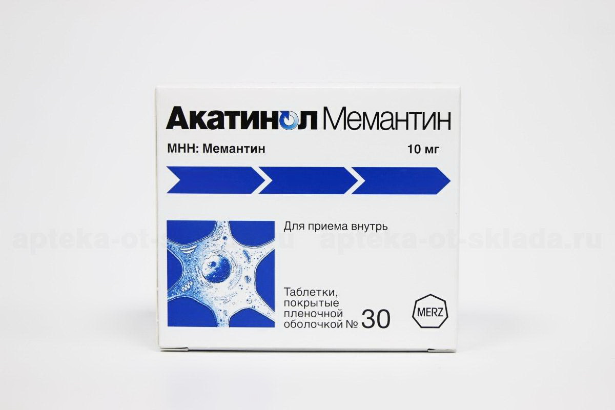 Акатинол Мемантин тб п/о плен 10 мг N 30