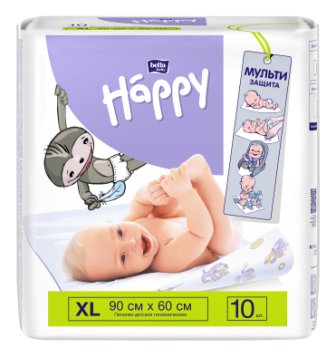 Пеленка гигиеническая для детей Хеппи Софт 60X90 N 10