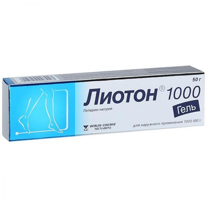 Лиотон 1000 гель 1000ЕД/г 50г