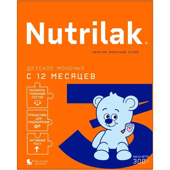 Нутрилак-3 детское молочко 12+мес 300г