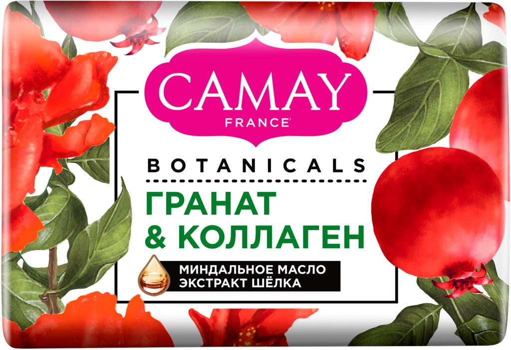 Camay Botanicals мыло туалетное цветы граната 85г