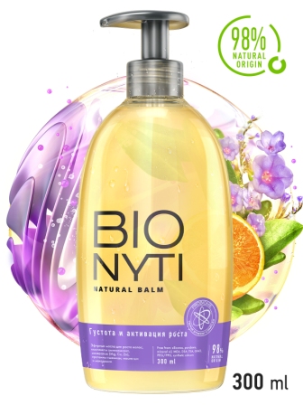 Bionyti бальзам для волос натуральный густота и активация роста 300мл