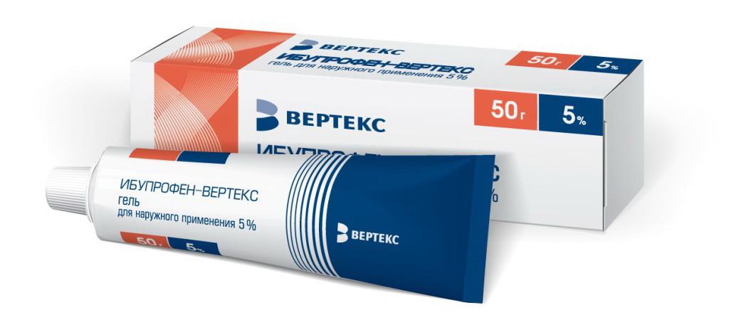 Ибупрофен Вертекс гель 5% 50гр