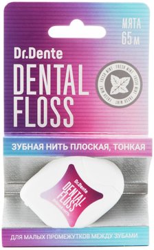 Dr.Dente Зубная нить тонкая вощеная 65м N1