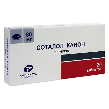 Соталол Канон тб 80 мг N 20