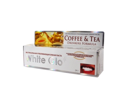 White Glo зубная паста экстра сильная отбеливающая кофе/чай 24г