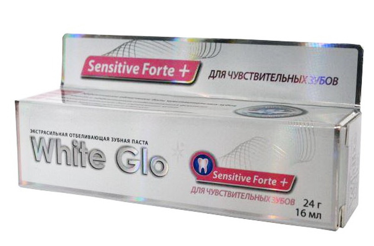 Зубная паста White Glo экстра сильная отбеливающая для чувствительных зубов 24г