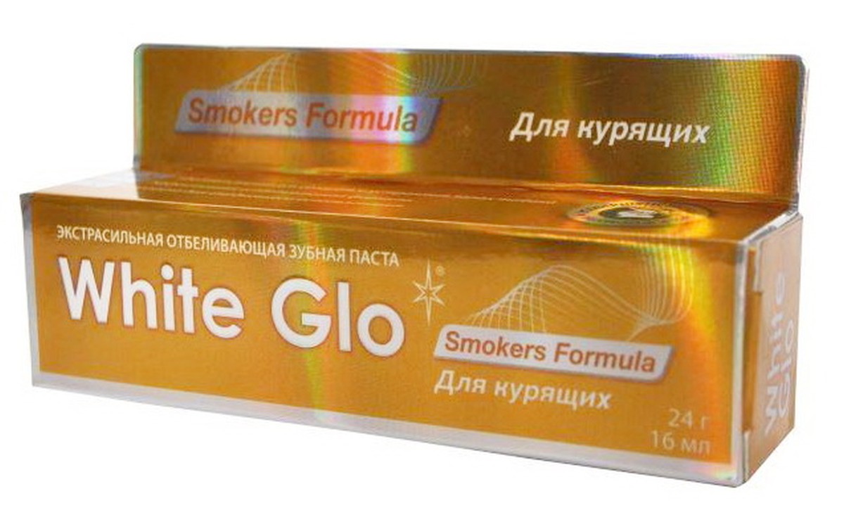Зубная паста White Glo экстра сильная отбеливающая для курящих 24г